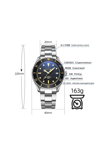 ZCWATCH M1923A Pilot Dalgıç Otomatik Saat, Cumhuriyet'imizin 100.