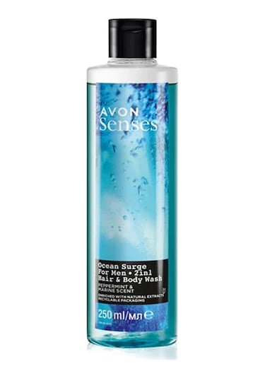 Avon Senses Ocean Surge Nane Ve Deniz Kokulu Saç Ve Vücut İçin Erkek Duş Jeli 250 ML