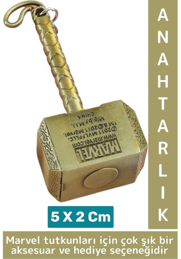 Yüksek Kaliteli Dekoratif Çok Şık Hediyelik Marvel Figürü Oynar Başlıklı Anahtarlık Thor Çekici Çok Renkli