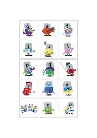 Alpha Blocks Eğitici Birim Küp Snapcubes Sticker 54 Adet
