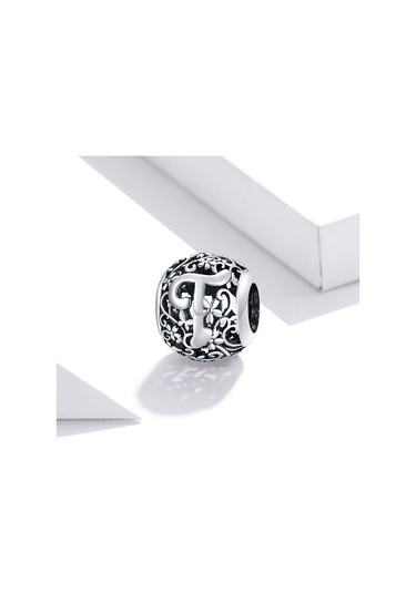 S925 Ayar Gümüş Mori Serisi İçi Boş Harfler Boncuk Dıy Bilezik Kolye Aksesuarları T Çok Renkli