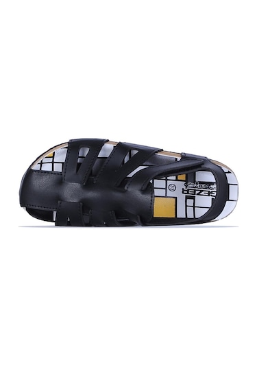 Gezer 00156 Siyah Cırtlı Yazlık Erkek Çocuk Sandalet Siyah
