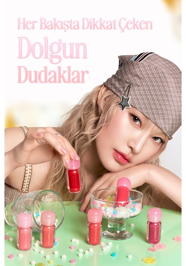 Clio Pigmentli Parlak Bitişli Dolgunlaştırıcı Lip Gloss Clıo Volumate Gloss 204 Blushed Candy