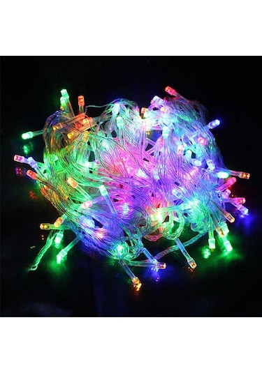 Çok Renkli 10 M Dize 100 Led Noel Ağacı Peri Parti Işıkları Lamba Noel Dekor Su Geçirmez Çok Renkli