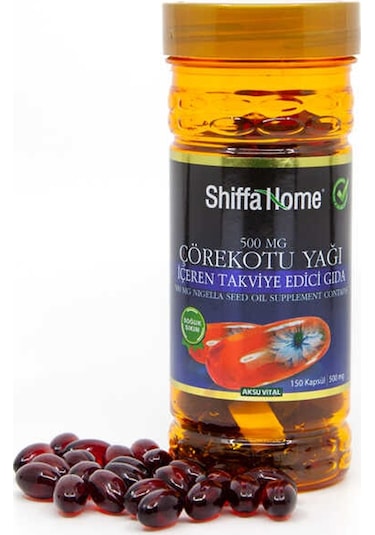 Çörekotu Yağı 150 Kapsül Softjel 500 MG Shiffa Home