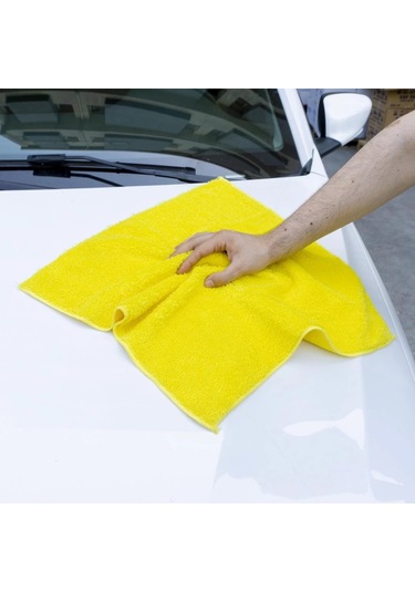 Tüm Yüzeylere Uygun Yüksek Performans Mikrofiber Temizlik Bezi 50 x 50 CM Sarı