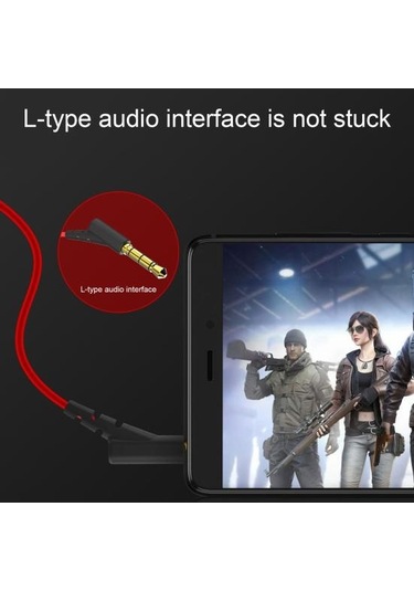 Telefon pc İçin G31 L Şekilli 3.5 MM Dinamik Kablolu Kulak İçi Oyun Kulaklığı