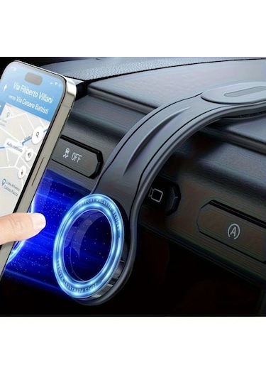 Primepickings Black- Manyetik Araç Telefon Tutucu Çıkarılabilir Bükülebilir Kol