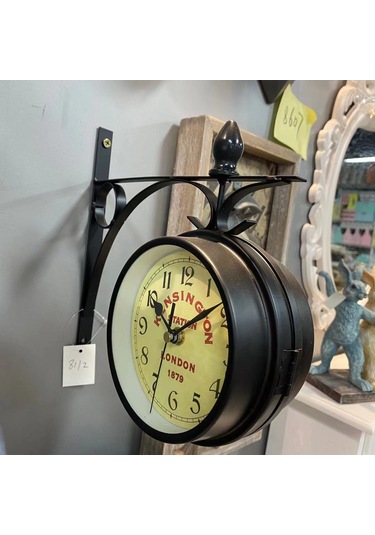 Maiyame Evinize Konfor Ve Stil Katın: Siyah Demirden Yapılmış Çift Taraflı Geri Stili Salıncak Saati, 24 8 21 Cm, Ev Dekorasyonu İçin Mükemmel Seçim Renkli