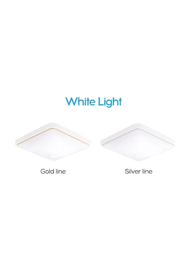 Mutfak Balkon Kare Ac220-v Led Tavan Lambası Beyaz - Gümüş Gümüş