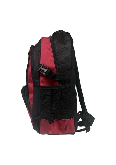 Büyük Su Geçirmeyen Kalın Kumaş Ortopedik Çok Bölmeli Okul Gezi Seyahat Kamp Sırt Çantası 32cmx47cm Kırmızı
