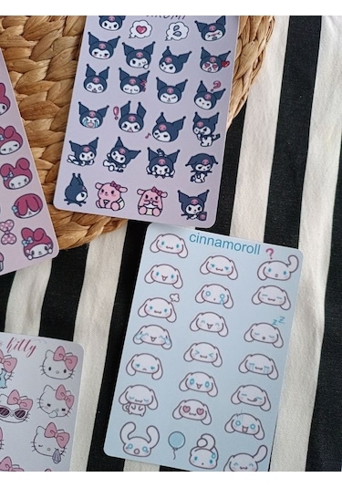 Hello Kitty Sanrio Karakterler Etiket Planlayıcı Telefon Sticker Seti