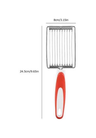 Cbtx Domates Öğle Yemeği Et Dilimleme Kaymaz Paslanmaz Çelik Meyve Kesici Mavi