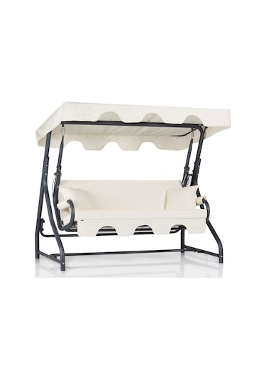 Olea 3 Kişilik Bahçe Balkon Teras Salıncağı Ekru