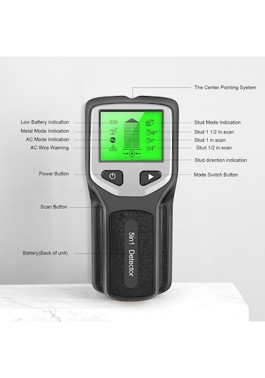 Besthome1 Hlw330 5'li Taramalı Dijital Duvar Tarayıcı: Metal, Ahşap, Kablo, Pvc Boru, Su Borusu Dedektörü