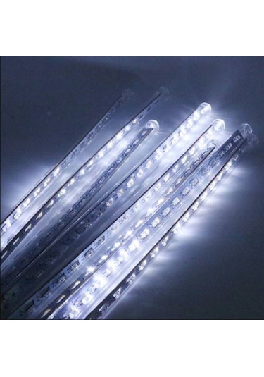 Güneş Enerjili 8 Tüp Birbirine Eklenebilir Meteor Led Beyaz Renk