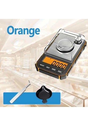 Fastbuy Challenger Turuncu 50g 0001g Hassas Dijital Cep Terazisi, Taşınabilir Arka Aydınlatmalı Turuncu