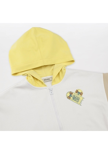 Panço Kız Çocukkapüşonlu Sweatshirt Beyaz 2411gk08004-4081 001