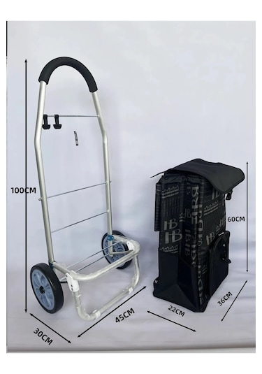 Metal Tekerlekli Pazar Arabası