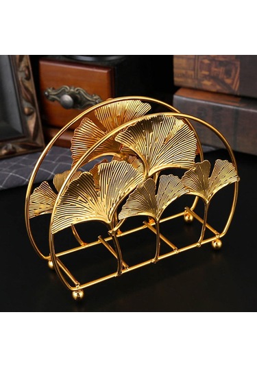 Suntek 2 Adet Demir Doku Tutucu Yaprak Şekli Bar Restoran Altın