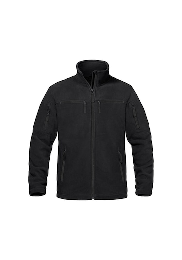 Ghassy Co. Warm Tactical Sport Multi 6 Cep Fonksiyonel Termal Polar Ceket Siyah