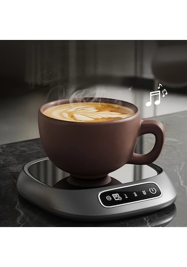 Fastbuy Turcoshop11 Gri İçecek Yalıtım Matı Bardak Isıtıcı Sürekli Sıcaklık Tabanı