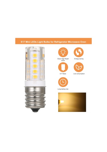 Yifomall E17 Mini Led Ampul - 5w 3000k Sıcak Işık, 360 Derece Aydınlatma, Mikrodalga Ve Buzdolabı İçin Enerji Tasarruflu Ilık Beyaz