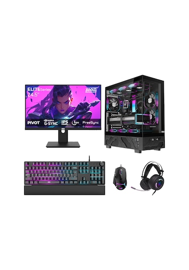 Dragos DRX7622 R5-5600 32 GB 1 TB NVMe SSD 8 GB RTX5060 24.5" Free Dos Masaüstü Oyuncu Bilgisayarı