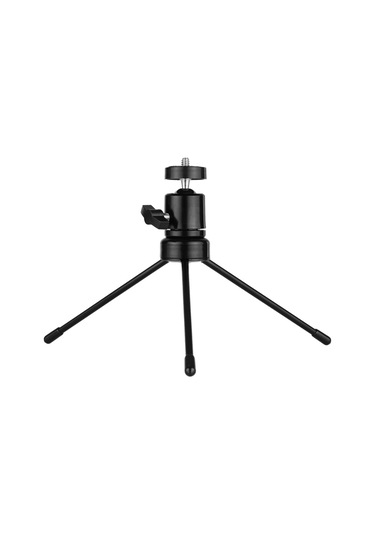 Masa Topu Başlı Tripod Seti 360 Derece Dönebilen U Şeklindeki Yuva Evrensel 1/4 Vida İle Siyah