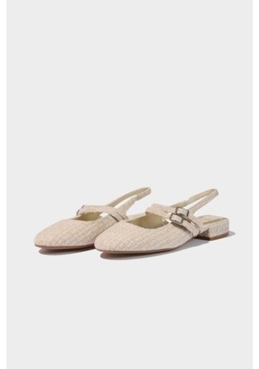 DeFacto Kadın Düz Taban Balerin Sandalet D8964AX25SMBG123 Bej