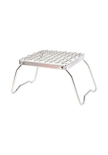 Novahub Mini Katlanır Izgara Standı, Paslanmaz Çelik, Gümüş, Kamp & Piknik, Barbekü Pişirme Aleti Gümüş