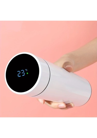 Willowhaven Pembe 304 Paslanmaz Çelik Termos Sıcaklık Göstergeli 16.9oz Seyahat Bardağı Pembe