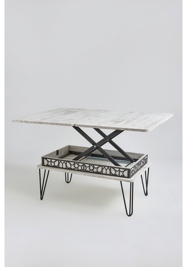 Melek Model Akıllı Sehpa Metal Ayaklı Lüx Model Sehpa