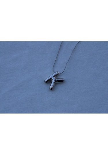 Byantep Balon Harf Çelik Kolye K Harf Silver