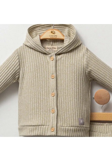 Cassiope Kapüşonlu Yumuşak Fitilli 2'li Bebek Takımı 473792 Yeşil