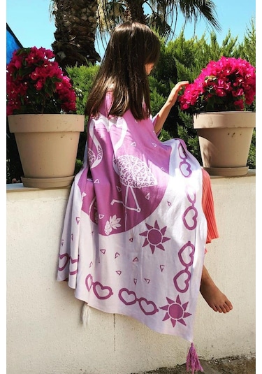 Organik Triko Çocuk Örtüsü, Flamingo 110x140 , Lila