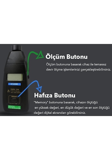 Lyk 2234b Temassız Devir Ölçer Takometre