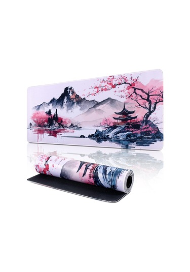 Tenfowee 80x30cm Büyük Oyuncu Fare Pedini - Su Geçirmez, Kaymazsız Lastik Tabanlı, Çift Dikişli Kenarlar, Ofis Ve Ev Kullanıma Uygun Papatya Desenli