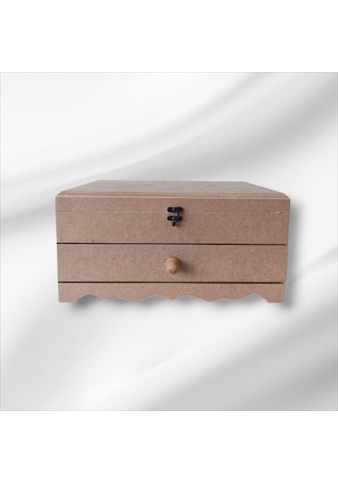 Ahşap-boyanabilir-klipsli-çok Amaçlı Organizer Kutu