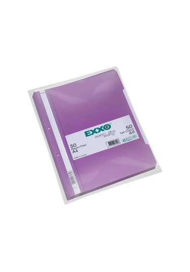 Exxo Telli Dosya Pp Pastel A4 Mor 50 Li Paket