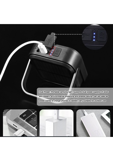 Yifomall Solar Ve Pil İkili Beslemeli Fener, Ayarlanabilir Parlaklık Ve Renk Sıcaklığı, 3000mah Usb Şarj Edilebilir, Ip44 Su Geçirmez, Kamp, Piknik, Acil Durum Için Led Çadır Lambası - Siyah Siyah Yifomall Solar Ve Pil İkili Beslemeli Fener, Ayarlanabilir Parlaklık Ve Renk Sıcaklığı, 3000mah Usb Şarj Edilebilir, Ip44 Su Geçirmez, Kamp, Piknik, Acil Durum Için Led Çadır Lambası - Siyah Siyah