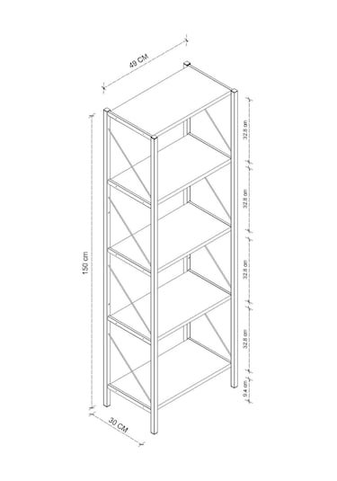 150cm Arşiv Dosya Doküman Rafı Ofis Dolabı Beyaz