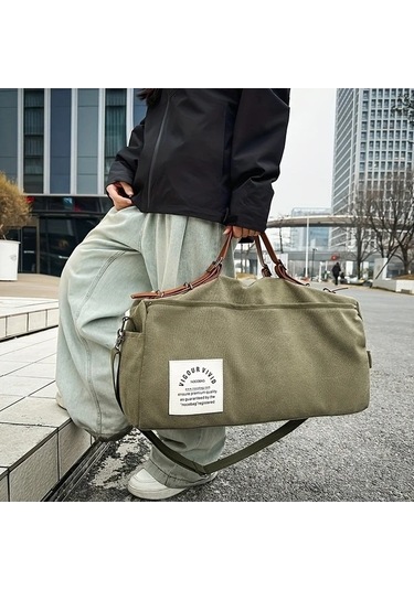 Sandwich Motion003 Beyaz Hafif Vintage Tote Çantası Büyük Kapasiteli Spor Seyahat Çantası Beyaz/ Beyaz