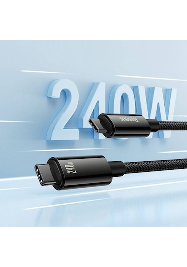 Baseus Tungsten Gold 240w Type-c To Type-c Hızlı Data Şarj Kablo