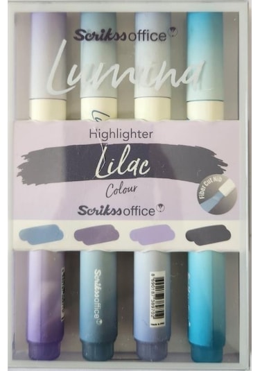 Scrikss Lumina Lilac Fosforlu Kalem 4'lü Set Mor