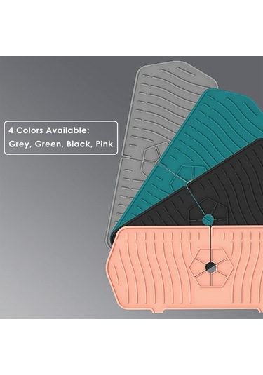 Besthome1 Yeşil Mutfak Muslukları İçin Su Tokuşu Önleyici Silikon Mat - Havuza Akıtır, Lavabo Yuvarını Kuru Tutar Yeşil
