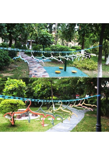 Genişletilebilir Dış Mekan Çamaşır İpi 5m Naylon Geri Çekilebilir Kaymaz B Diğer