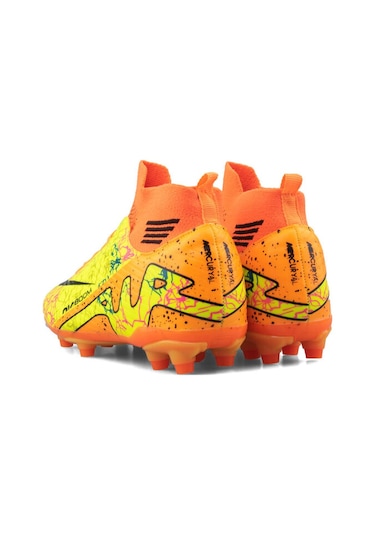 Prego Air Laliga 565 Merdane Krampon Çoraplı Turuncu Sarı Turuncu Sarı