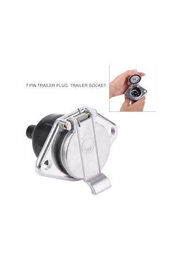 Springsun 24v Ticari Araçlar İçin 7 Lü Metal Gövdeli Güç Soketi - Fren, Sinyal Ve Bulb Lambaları İçin Güvenli Bağlantı