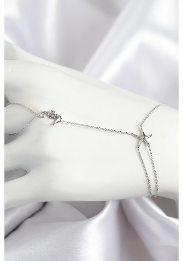 Pirinç Zirkon Taşlı Deniz Atı Ve Yıldız Model Gümüş Renk Şahmeran - Tj-sn712 Çok Renkli